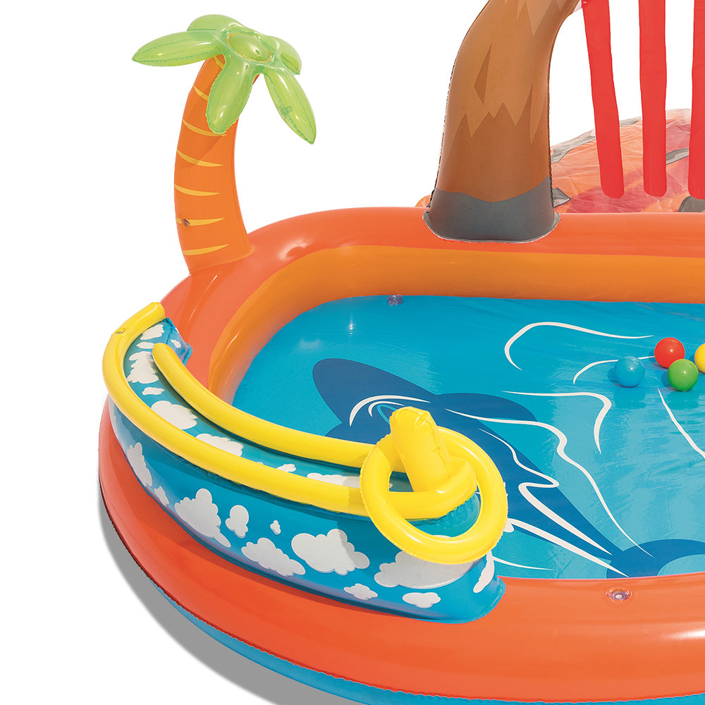 Swimming Pools: Bestway Kids Pool 265x265x104cm Inflatable Above Ground Swimming Play Pools 208L