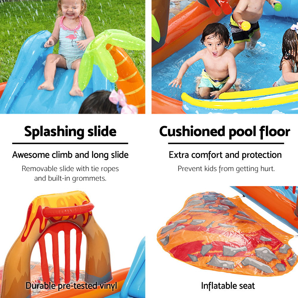 Swimming Pools: Bestway Kids Pool 265x265x104cm Inflatable Above Ground Swimming Play Pools 208L