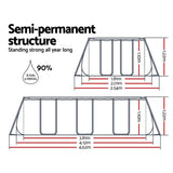 Bestway Swimming Pool 412x201x122cm Steel Frame Above Ground Pools Filter Pump Ladder 8124L