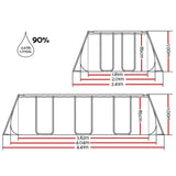 Bestway Swimming Pool 404x201x100cm Steel Frame Above Ground Pools Filter Pump Ladder 6478L