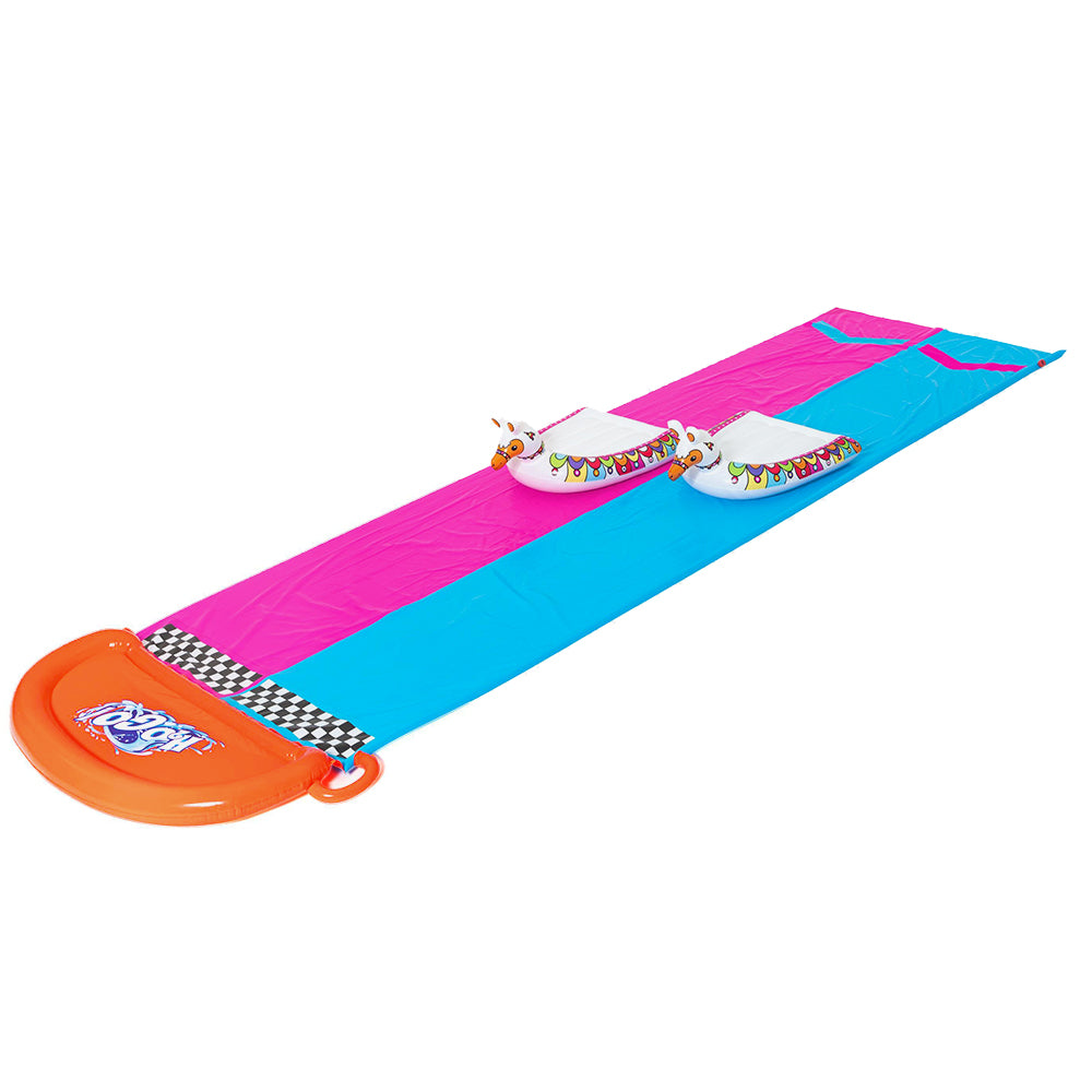 Pool Toys & Inflatables: Bestway Water Slide Slip Kids 488cm Dual Slides Splash Pad