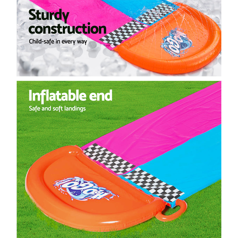 Pool Toys & Inflatables: Bestway Water Slide Slip Kids 488cm Dual Slides Splash Pad