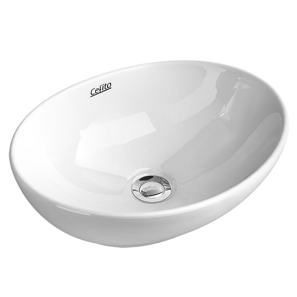 Sinks: Cefito Bathroom Basin Ceramic Vanity Sink Hand Wash Bowl 41x34cm