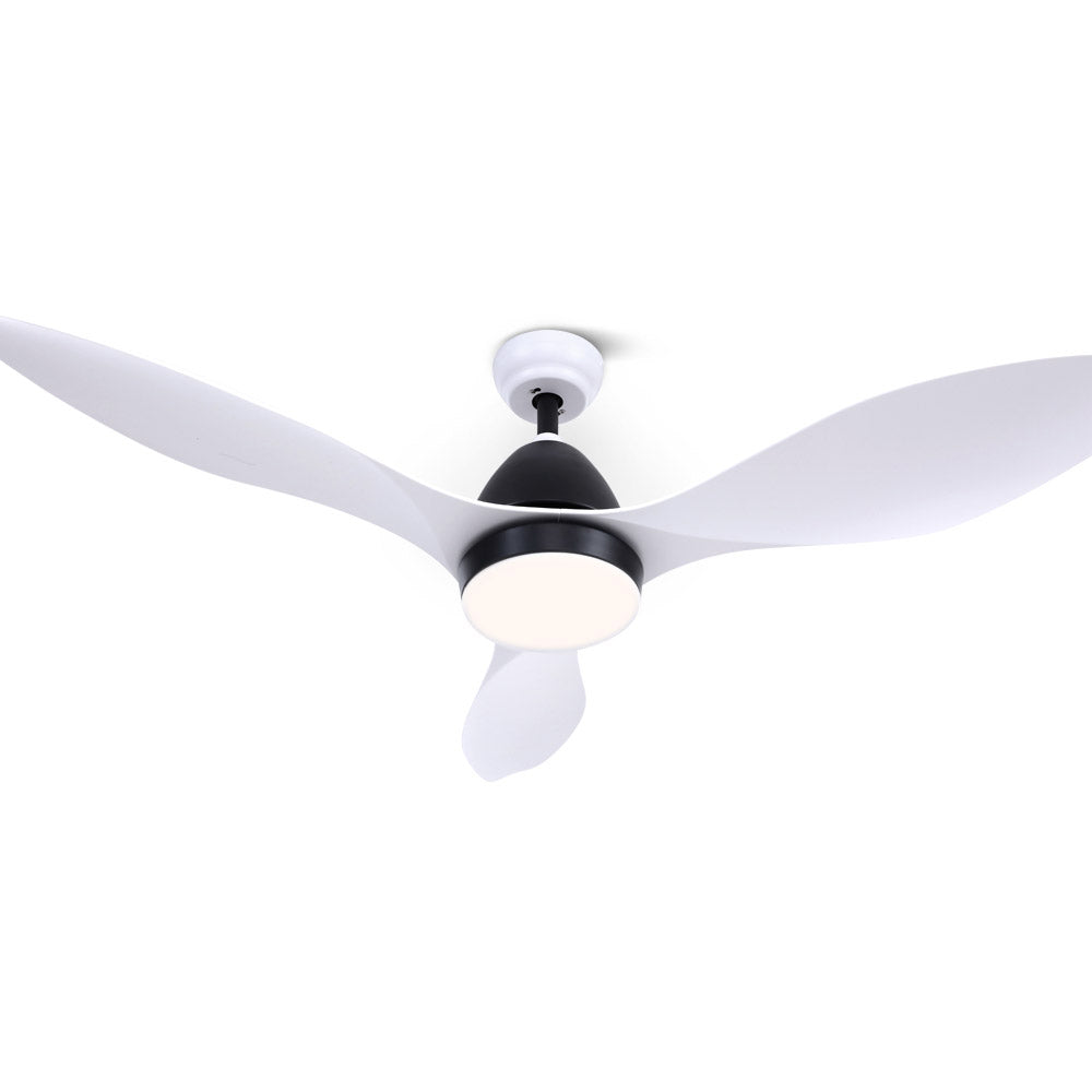 Ceiling Fans: Devanti 48'' Ceiling Fan DC Motor w/Light w/Remote - White