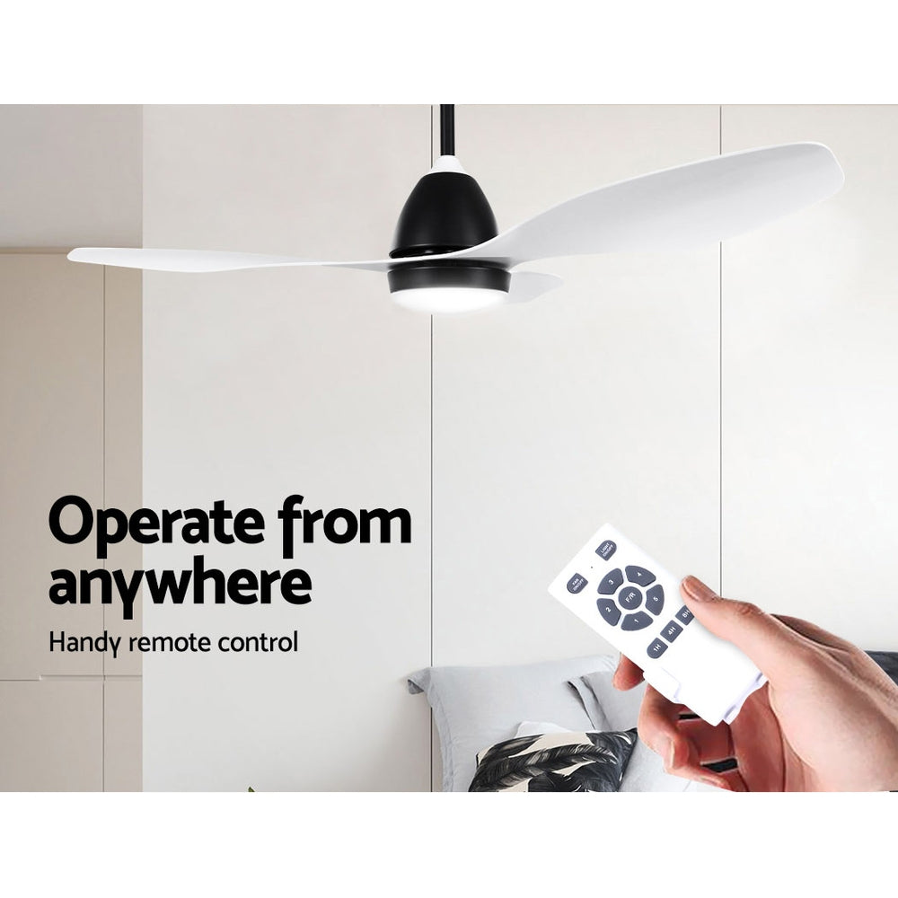 Ceiling Fans: Devanti 48'' Ceiling Fan DC Motor w/Light w/Remote - White