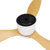 Devanti 52'' Ceiling Fan DC Motor w/Light w/Remote - Light Wood