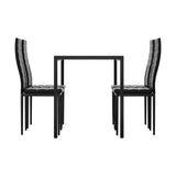 Artiss Dining Chairs and Table Dining Set 4 Chair Set Of 5 Black