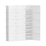 Artiss Shoe Rack Storage Cabinet DIY 15 Storage Cube Stackable White