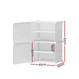 Artiss Shoe Rack DIY Set of 2 Storage Cube Stackable White