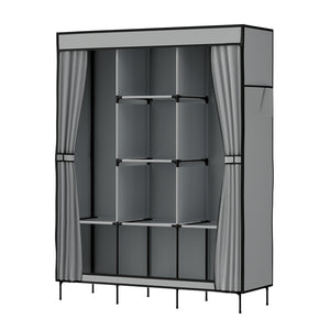 Artiss Large Portable Clothes Closet Wardrobe with Shelf Grey