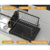 Cefito Dish Rack Expandable Drying Drainer Cutlery Holder Tray Kitchen 2 Tiers