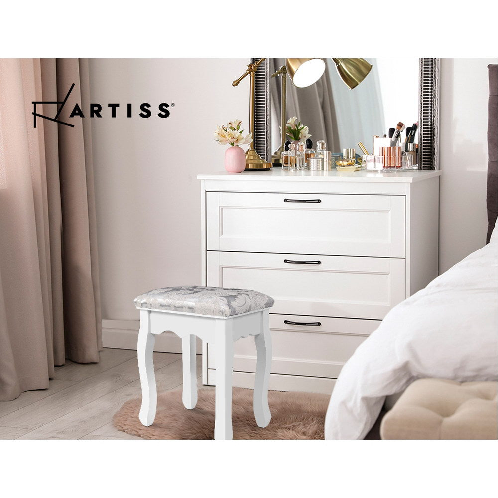 Dressing Vanity & Dressing Tables: Artiss Dressing Table Stool Velvet White