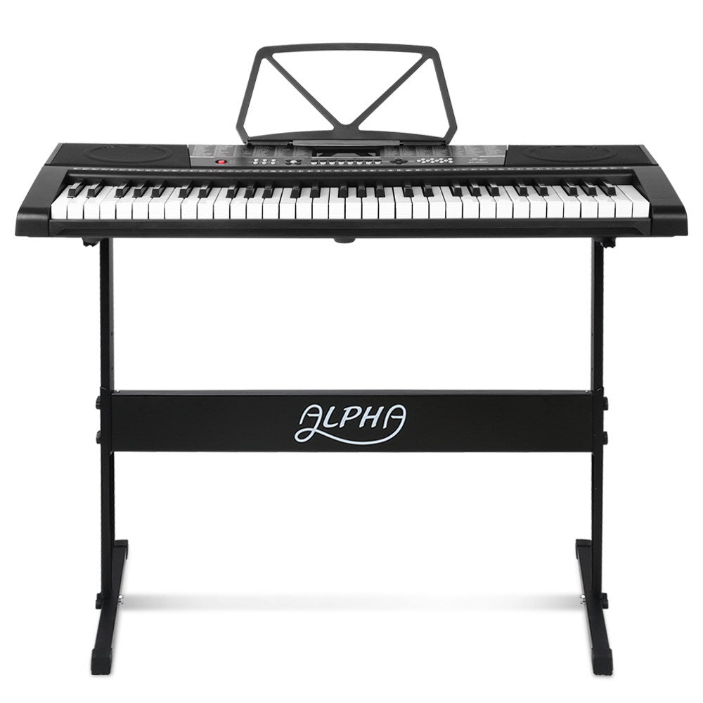 Musical Keyboards: Alpha 61 Keys Electronic Piano Keyboard Digital Electric w/ Stand Sound Speaker