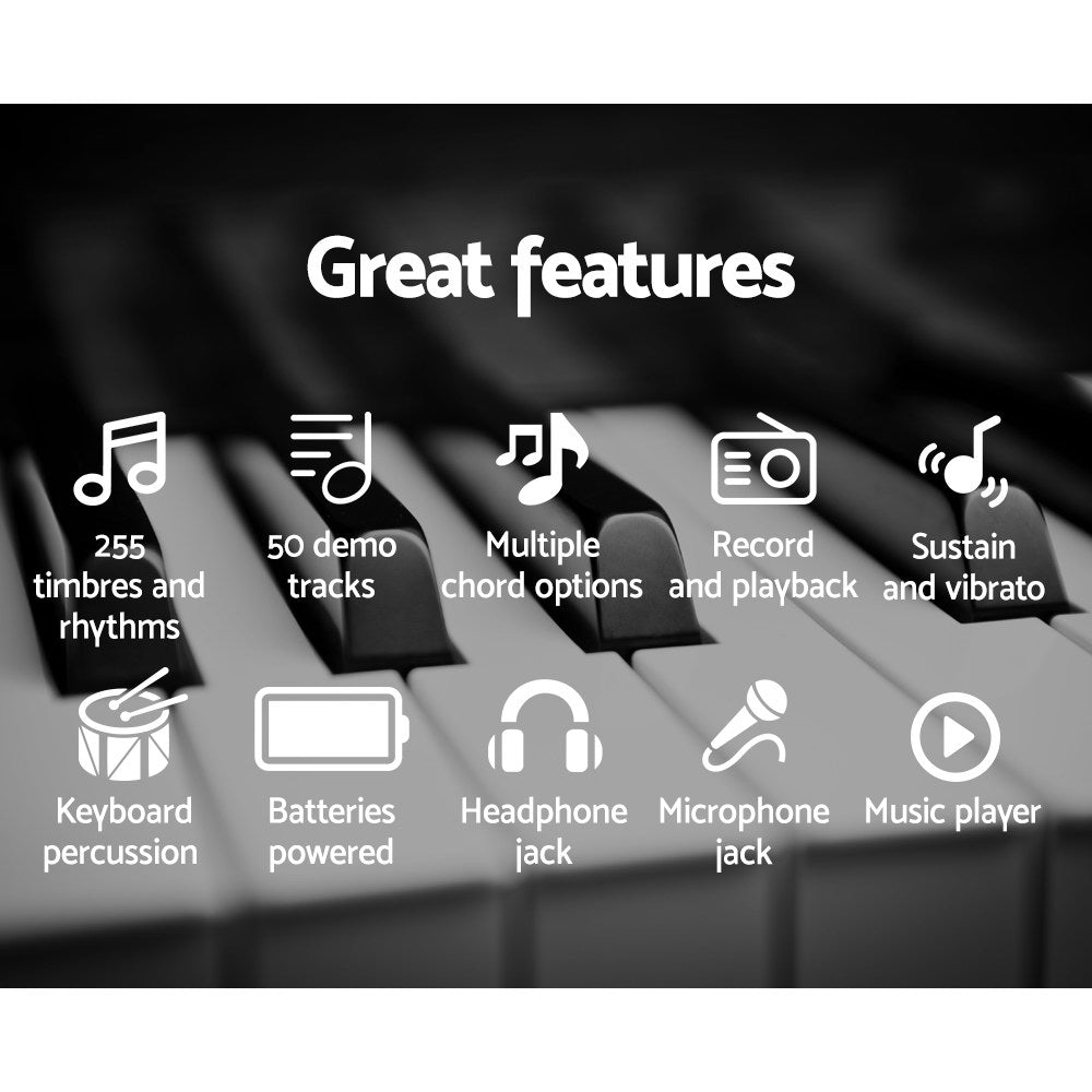 Musical Keyboards: Alpha 61 Keys Electronic Piano Keyboard Digital Electric w/ Stand Sound Speaker