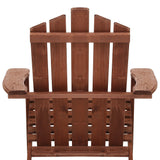 Gardeon Adirondack Outdoor Chairs Wooden Beach Chair Patio Furniture Garden Brown