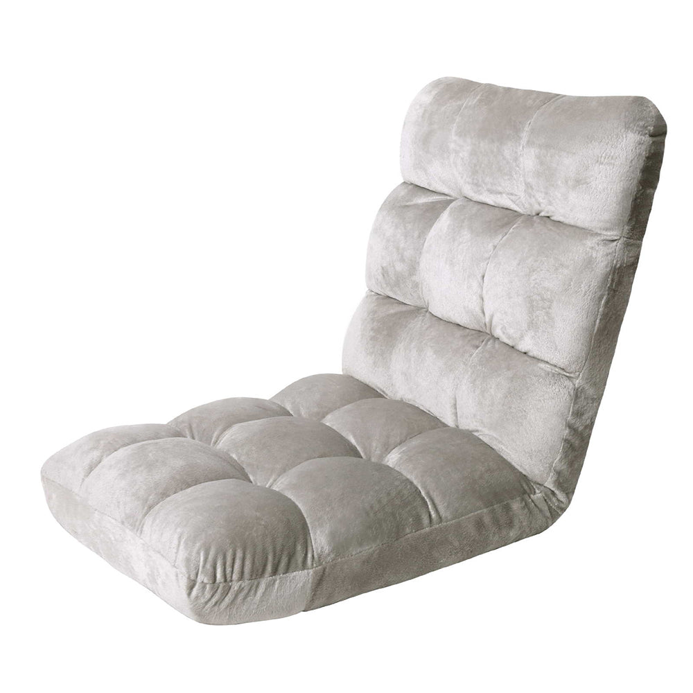 Arm Chairs & Recliners: Artiss Lounge Sofa Bed Flannel Fabric Grey