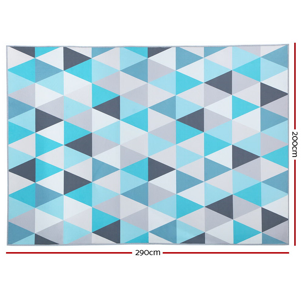 Floor Rugs: Artiss Rug 200x290cm Area Rug Large Carpet Soft Short Pile Modern Tria
