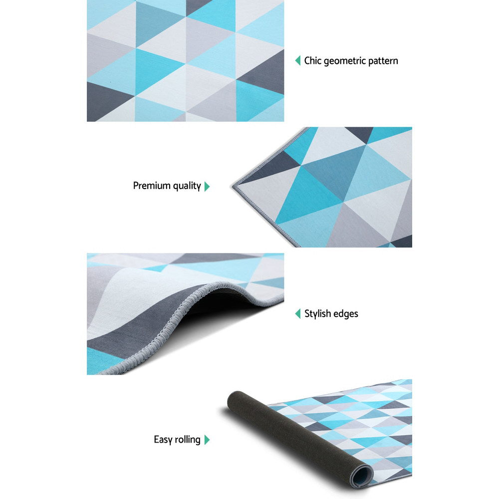 Floor Rugs: Artiss Rug 200x290cm Area Rug Large Carpet Soft Short Pile Modern Tria