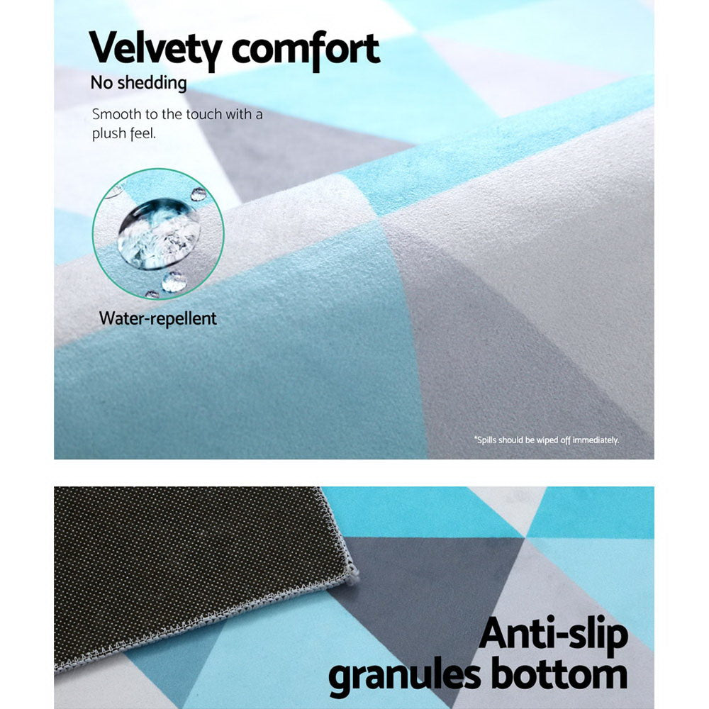 Floor Rugs: Artiss Rug 200x290cm Area Rug Large Carpet Soft Short Pile Modern Tria