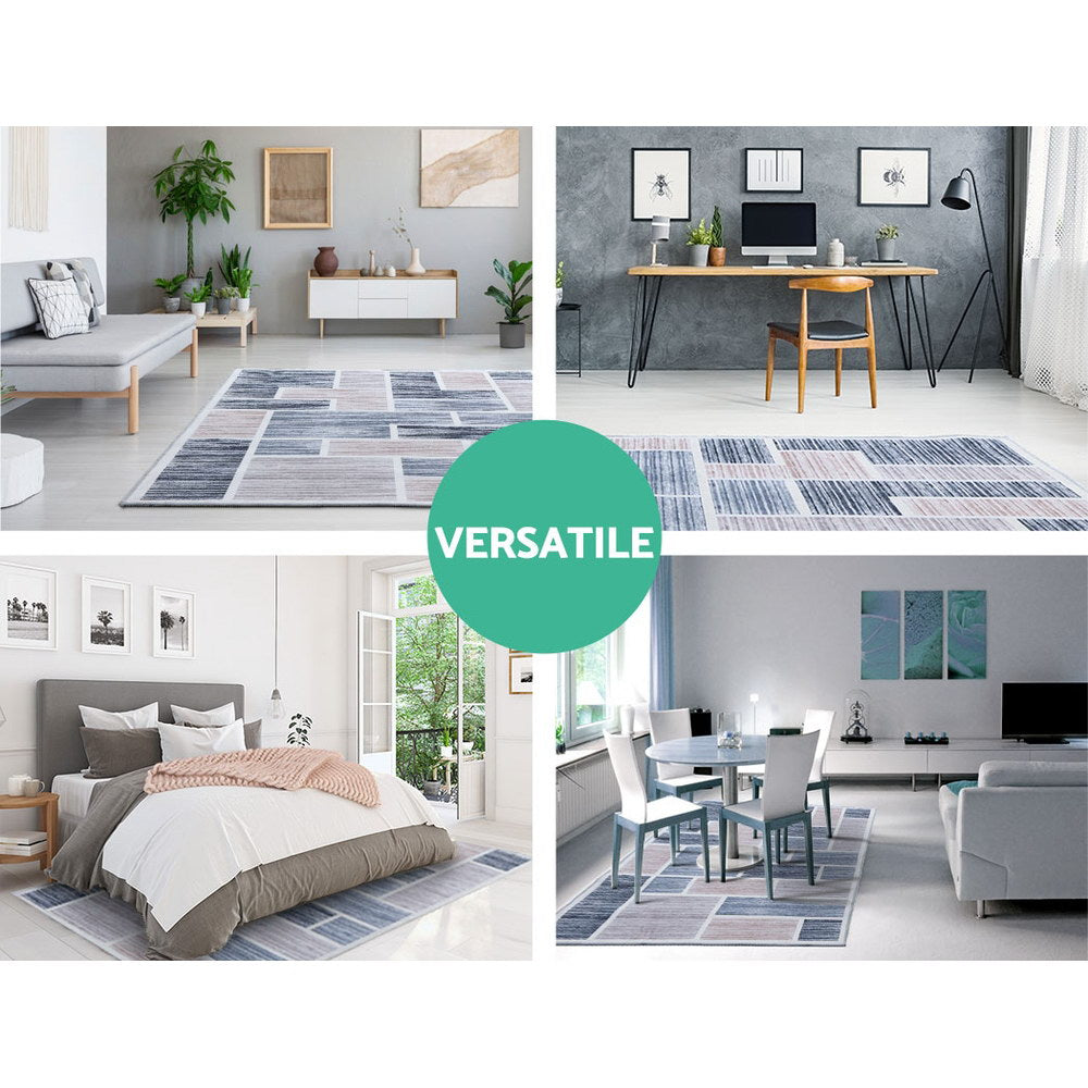 Floor Rugs: Artiss Rug 120x170cm Area Rug Large Carpet Soft Short Pile Modern Oblo