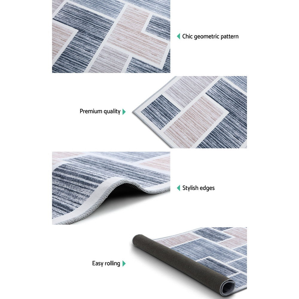 Floor Rugs: Artiss Rug 160x230cm Area Rug Large Carpet Soft Short Pile Modern Oblo