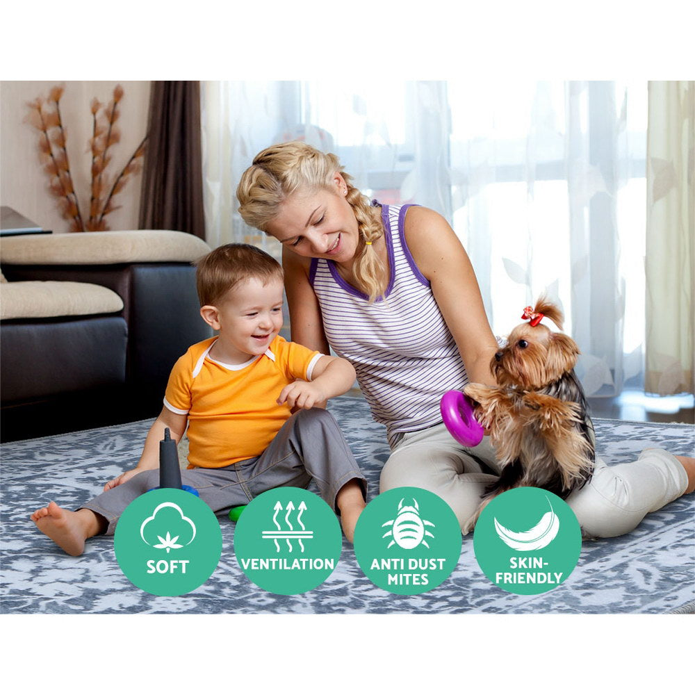 Floor Rugs: Artiss Rug 200x290cm Area Rug Large Carpet Soft Short Pile Modern Fafi