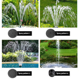 Gardeon Solar Pond Pump Submersible Water Fountain with Battery Kit LED Lights 4FT