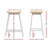 Artiss 2x Bar Stools Wooden Chairs Oak