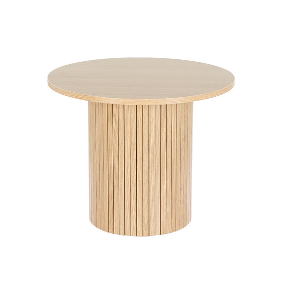 Artiss Coffee Table Round Fluted Base PIIA