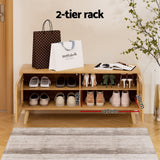 Artiss Shoe Rack Bench Up to 10 Pairs Rattan Starlyn