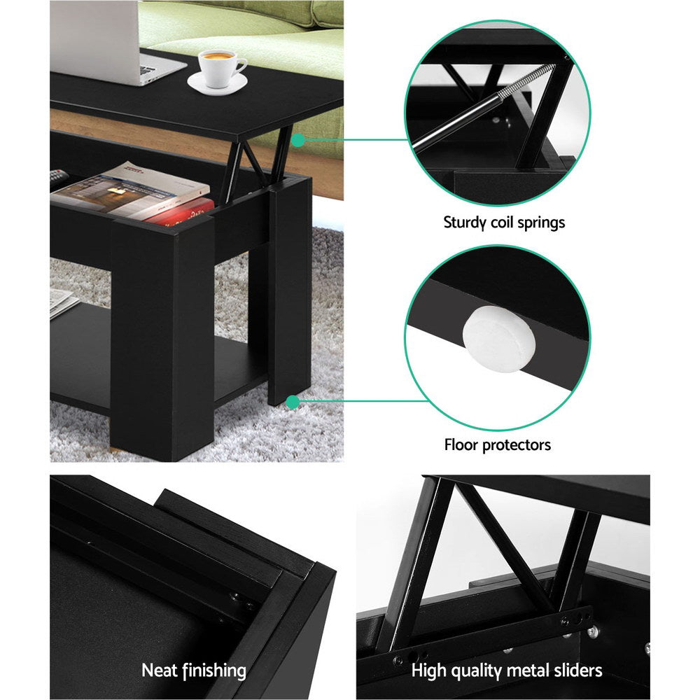 Coffee Tables: Artiss Coffee Table Lift-top Coffee Table Black