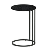 Artiss Coffee Table Side Table Round Black Martha