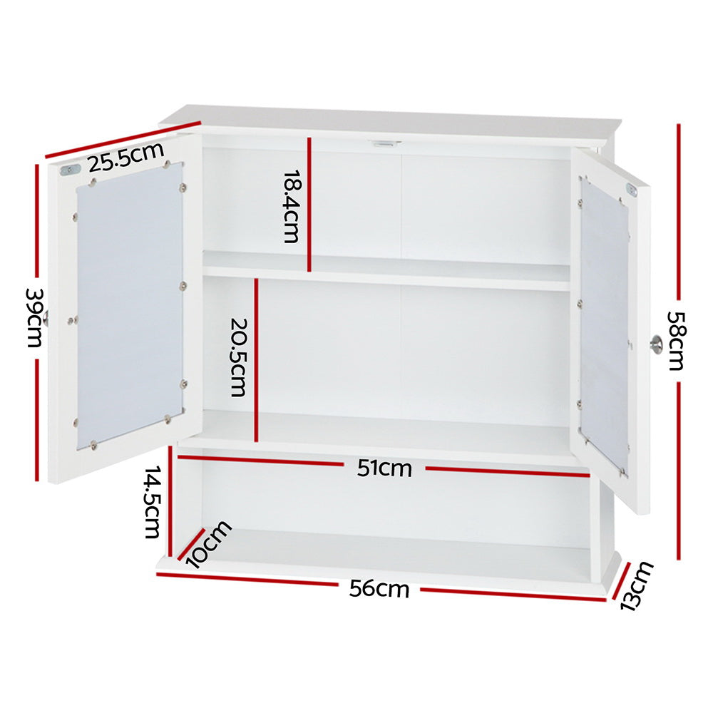 Bathroom Cabinets, Cupboards & Storage: Artiss Bathroom Mirror Cabinet Storage Cupboard