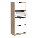 Artiss Shoe Rack Cabinet 60 Pairs 4-tier White Elen