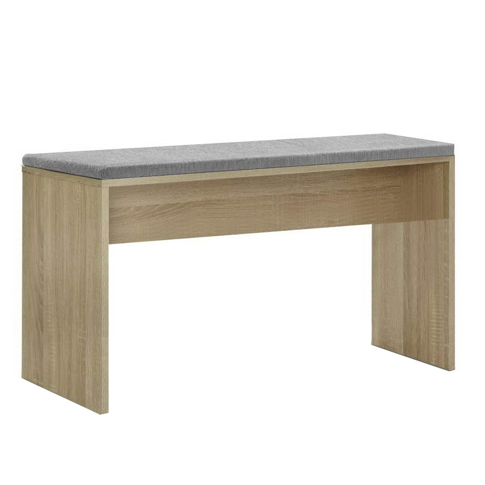 Kitchen & Dining Chairs: Artiss Dining Bench Upholstery Seat Wooden Chair Oak 90cm