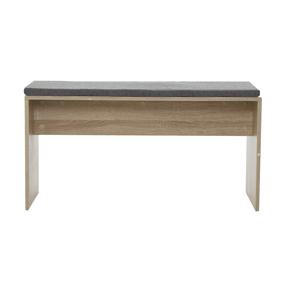 Kitchen & Dining Chairs: Artiss Dining Bench Upholstery Seat Wooden Chair Oak 90cm