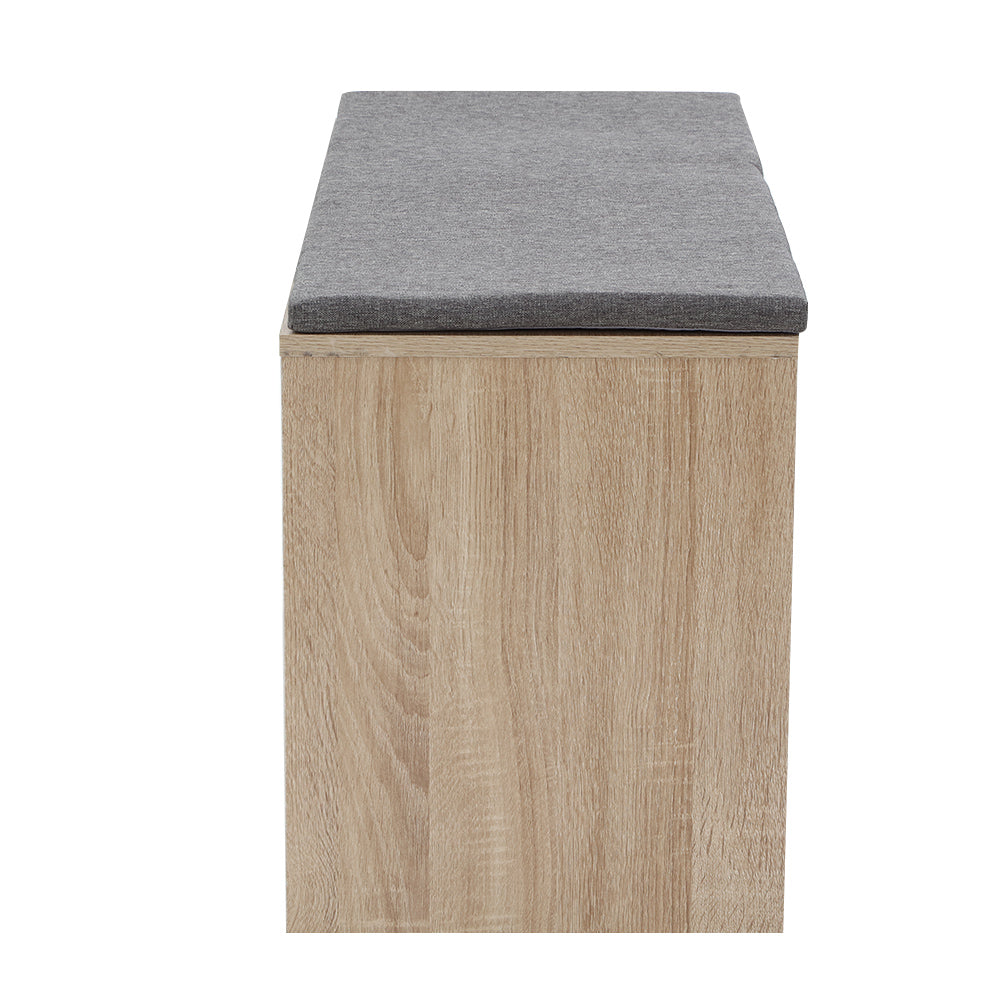 Kitchen & Dining Chairs: Artiss Dining Bench Upholstery Seat Wooden Chair Oak 90cm