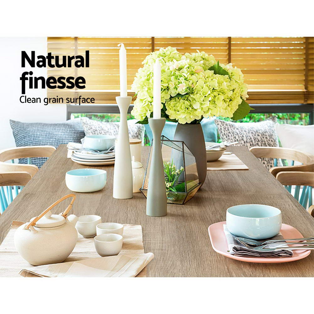 Dining Tables: Artiss Dining Table Rectangular 4 Seater 120CM Oak Natu