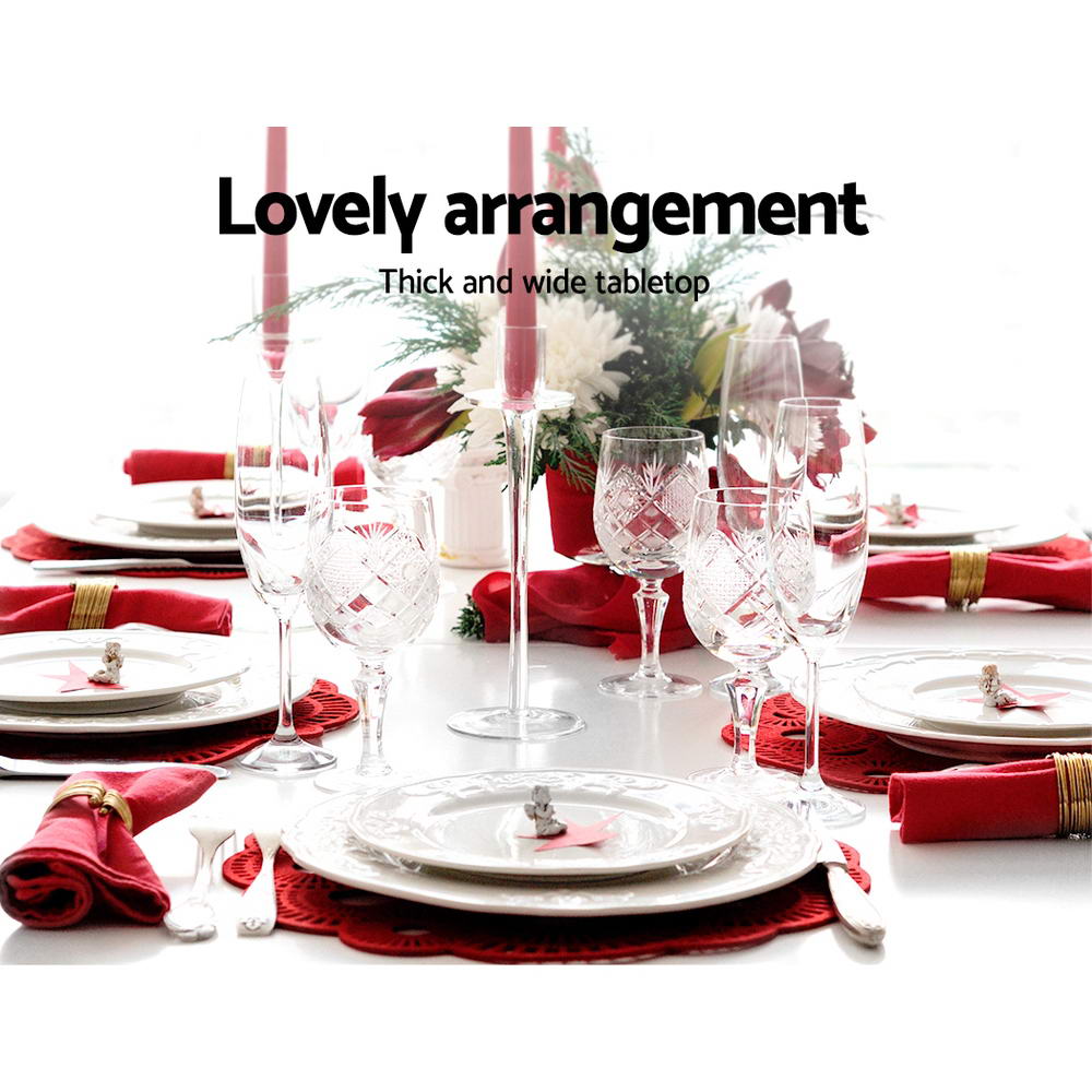 Dining Tables: Artiss Dining Table Rectangular 4 Seater 120CM White Natu
