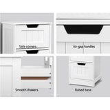 Artiss 4 Chest of Drawers - LEESA White