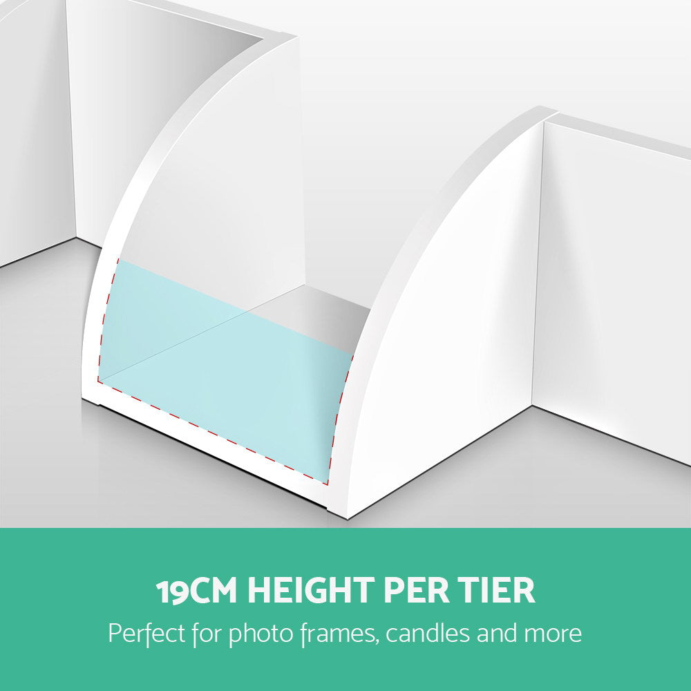 Side Tables: Artiss Wall Shelf Corner Floating 5-Tier White