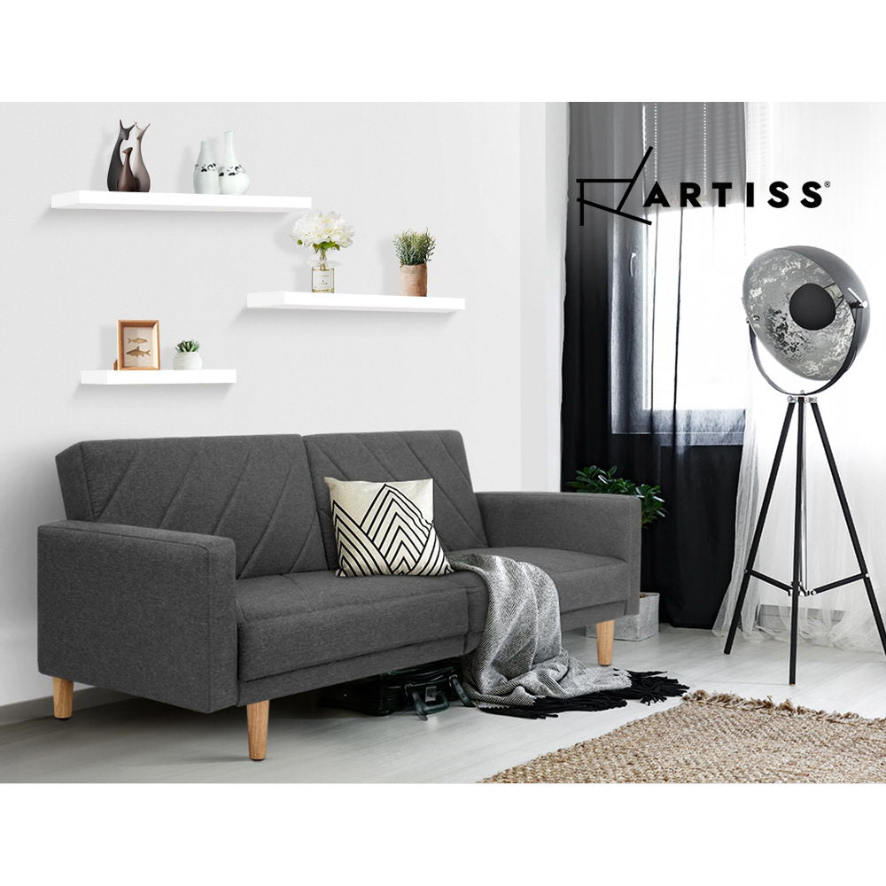 Bookcases & Shelves: Artiss Floating Wall Shelf Set of 3 White