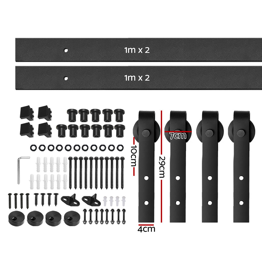 Door Hardware: Cefito Sliding Barn Door Hardware Track Set 4m