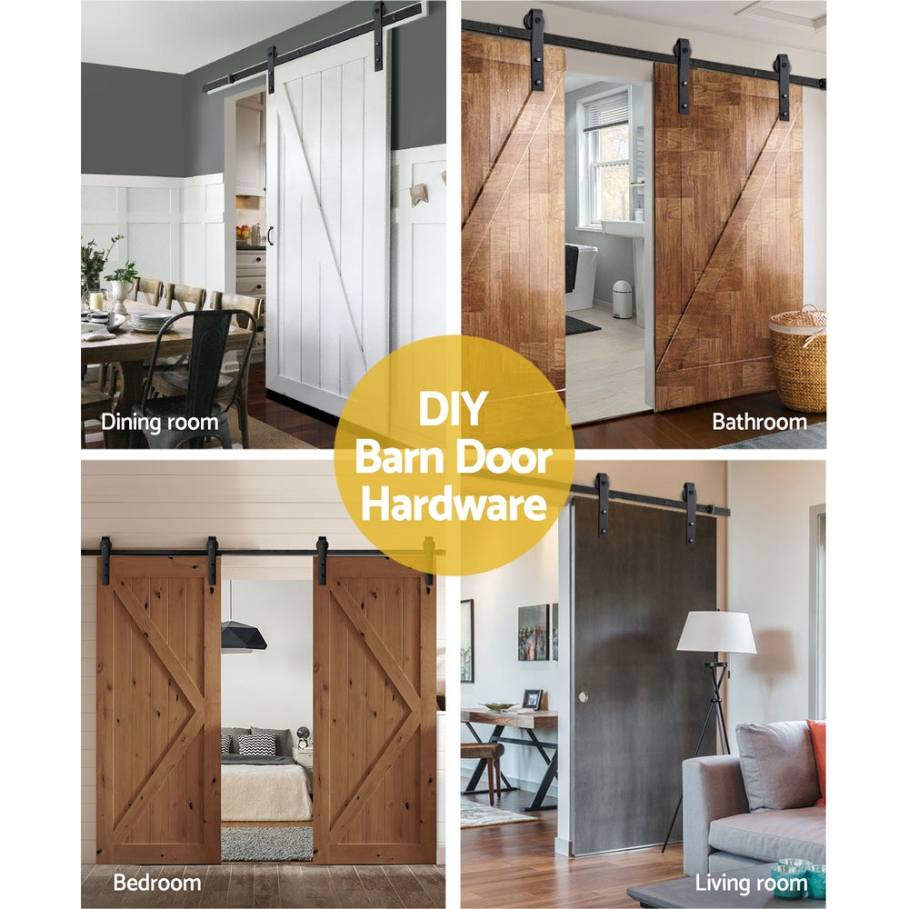Door Hardware: Cefito Sliding Barn Door Hardware Track Set 4m