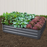 Green Fingers 2x Garden Bed 150x90cm Planter Box Raised Container Galvanised Herb