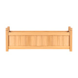 Green Fingers Garden Bed 90x30x33cm Wooden Planter Box Raised Container Growing