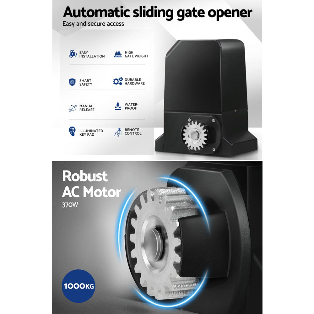 Fence & Gate Accessories: LockMaster Automatic Sliding Gate Opener Kit Keypad 6M 1000KG