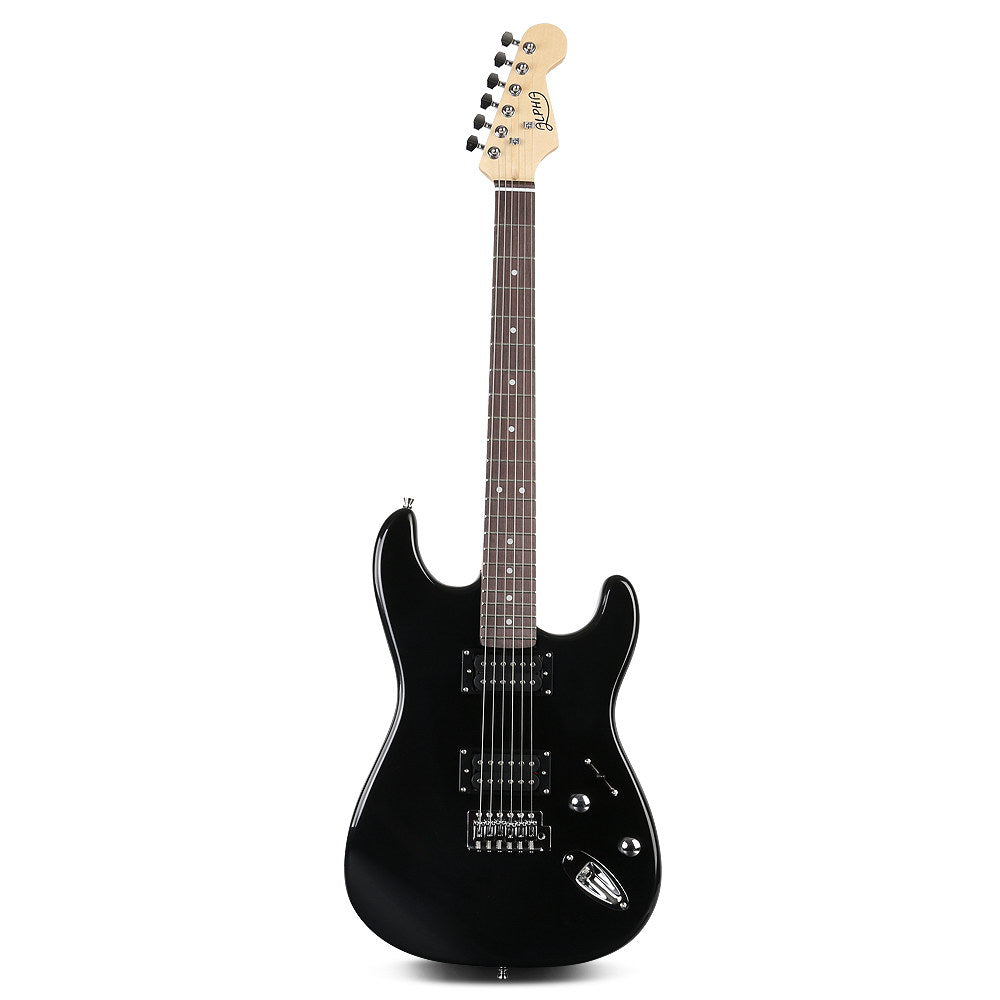 Guitars: Alpha 41 Inch Electirc Guitar Humbucker Pickup Switch Full Size Black