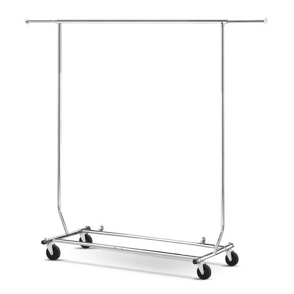 Clothing & Wardrobe Storage: Artiss Clothes Rack Airer Rail Coat Stand Adjustable Hanger