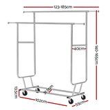 Artiss Clothes Rack Double Rail Coat Stand Adjustable Hanger